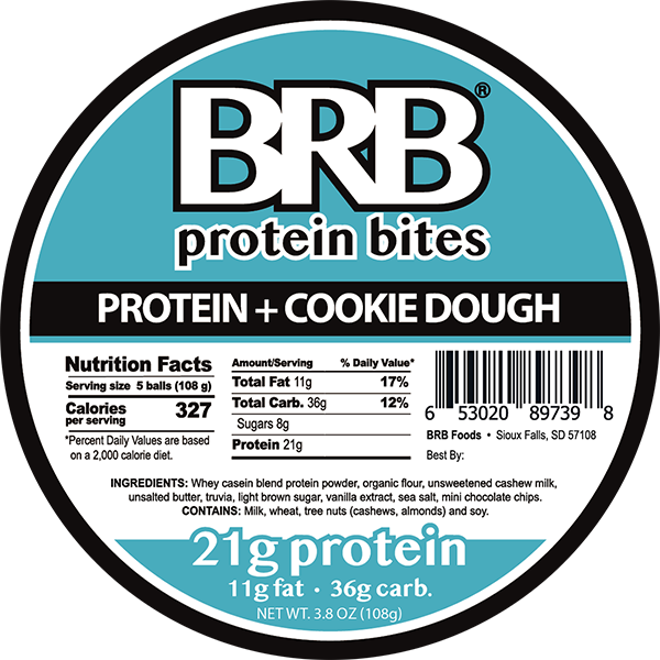 Protein + Cookie Dough label